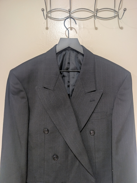 Pierre Balmain Vintage Black St Tropez Blazer with Pinstripes - Picture 2 of 12